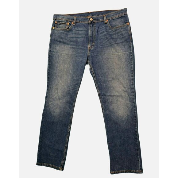 Levis 511 Jeans W40 L30 Mens Blue Denim Pants Stretch Distressed Straight Slim - Picture 2 of 12